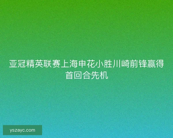 亚冠精英联赛上海申花小胜川崎前锋赢得首回合先机